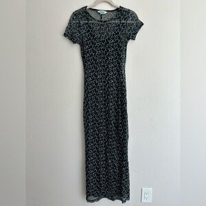 Y2K Whimsigoth floral embroidered Midi Dress